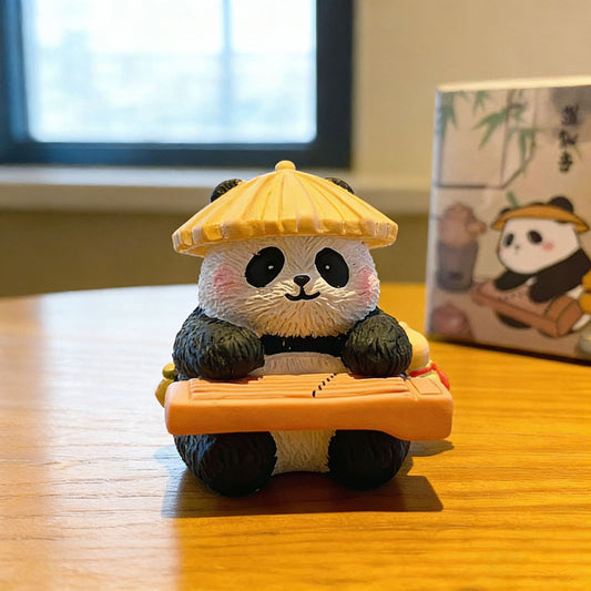 Cute Chinese-Style Panda Blind Box | 6 Resin Figurines for Desk Decor & Collectibles