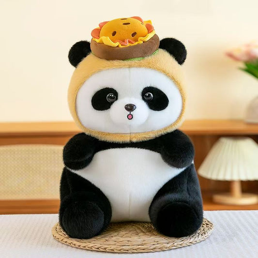 Burger Panda Plush Toy - Cute Stuffed Animal