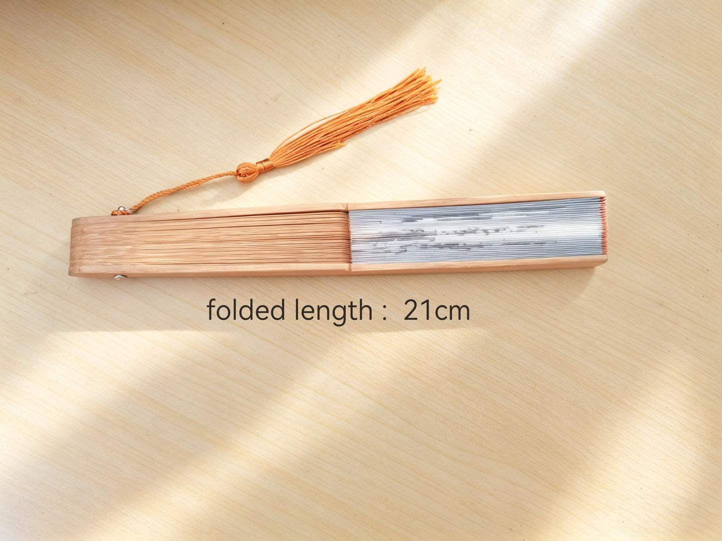 Chinese Ink Wash Panda Bamboo Hand Fan