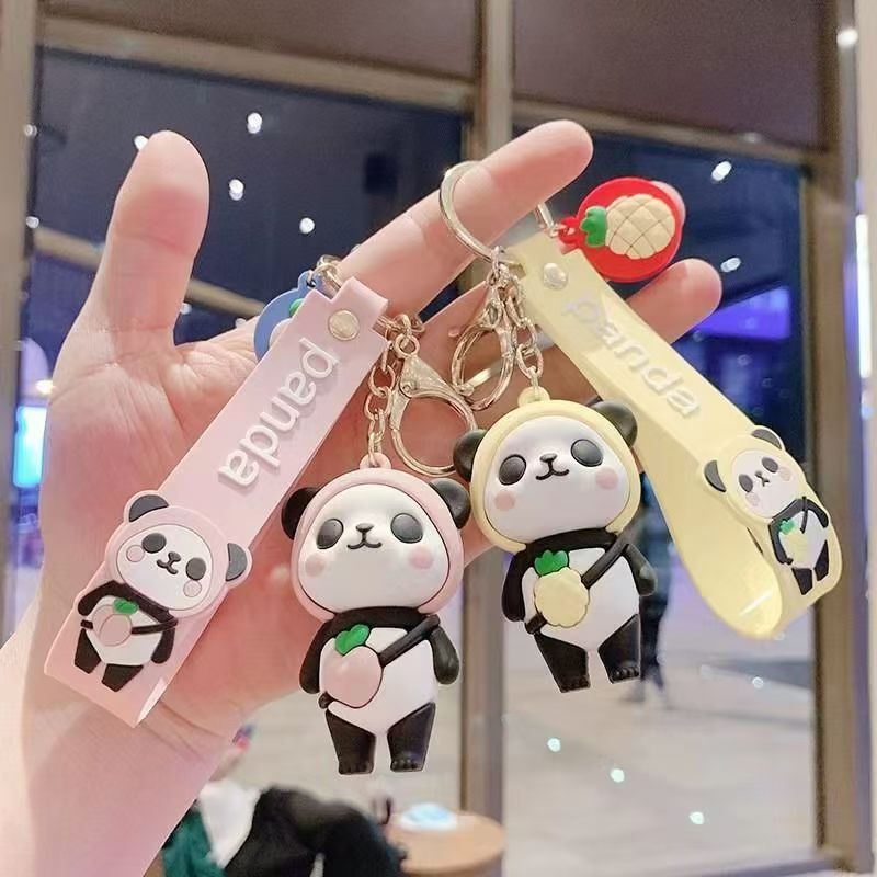 Panda Fish Silicone Keychain - Cute Bag Charm