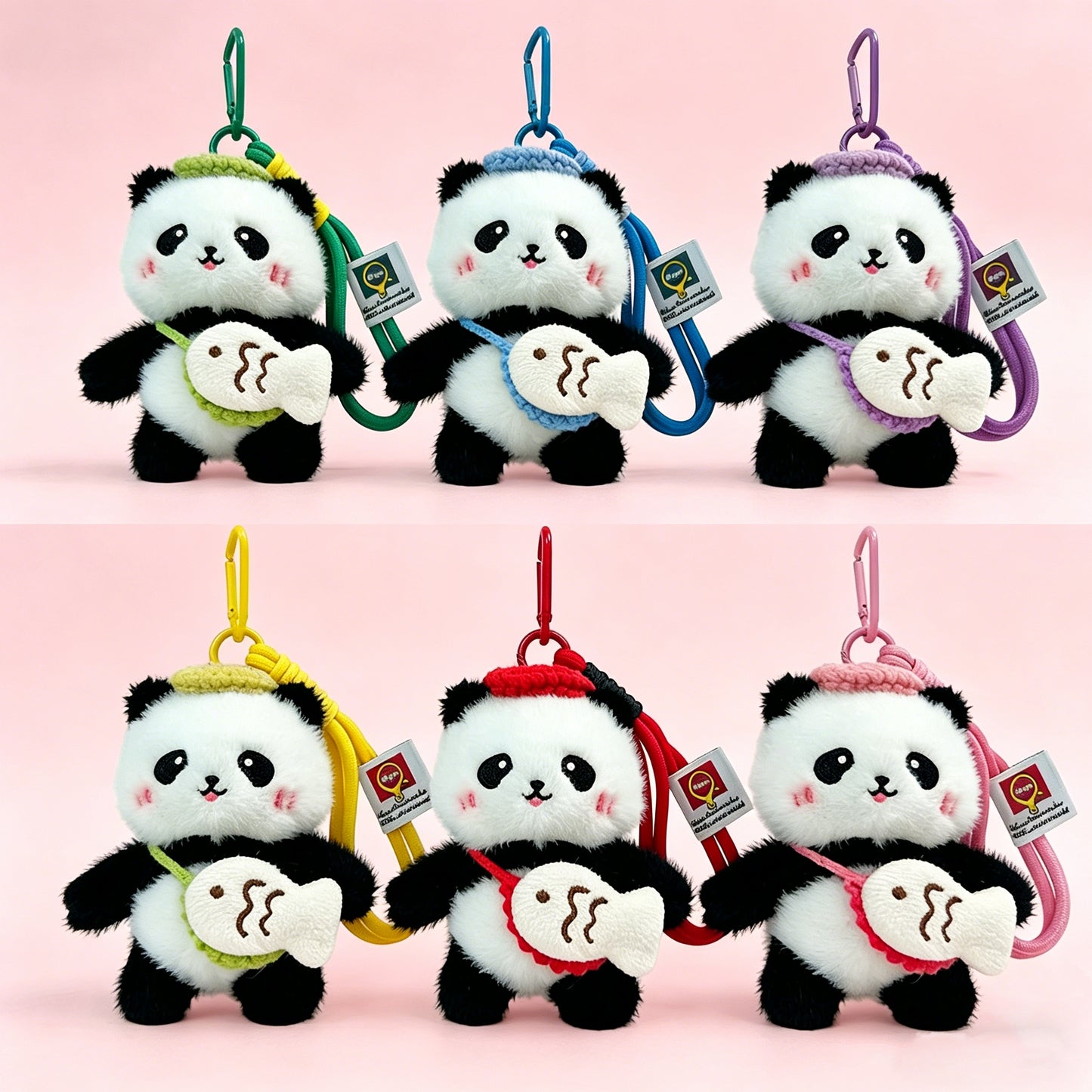 Panda Plush Bag Charm - Cute Backpack Accessory