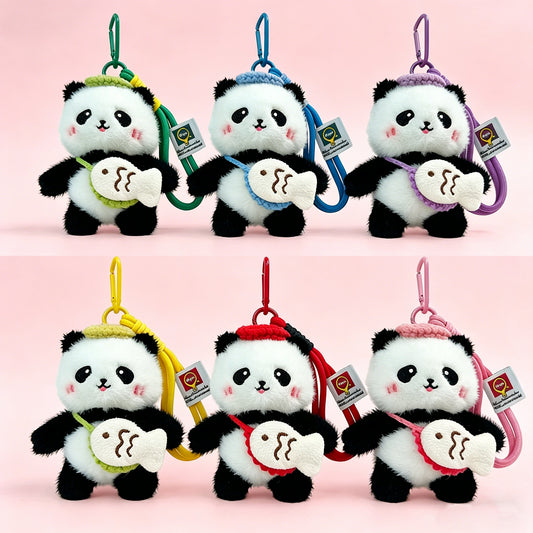 Colgante de felpa de panda para bolso - Bonito accesorio para mochila