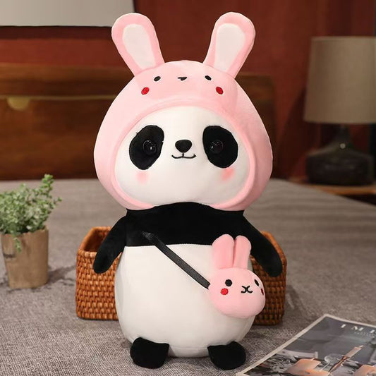 Colección de peluches de panda - Bonitos disfraces de animales y frutas