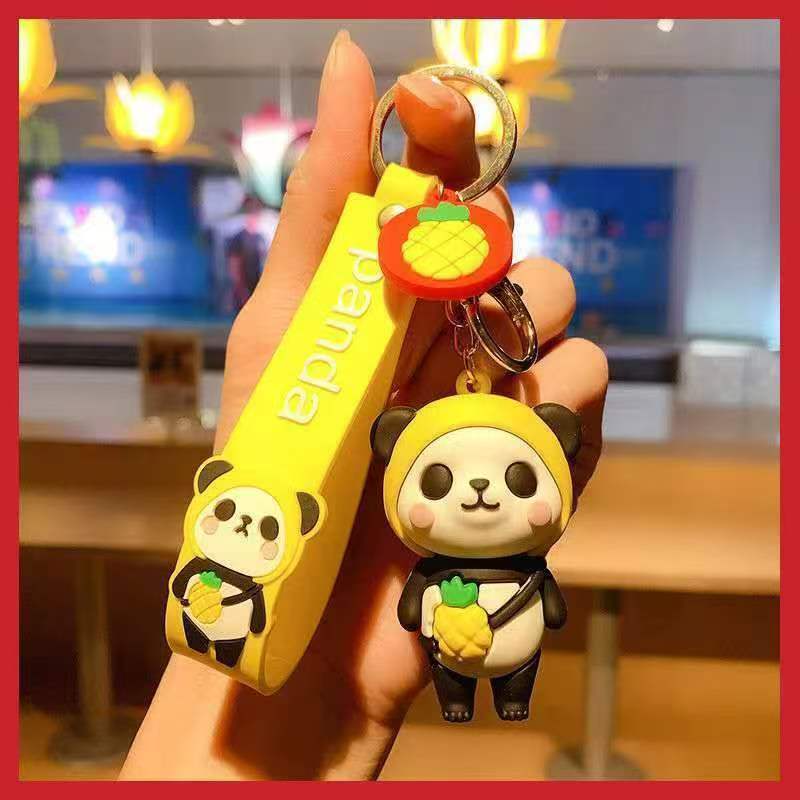 Panda Fish Silicone Keychain - Cute Bag Charm