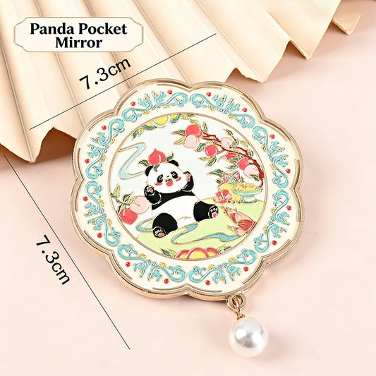Espejo de mano y de bolsillo Panda con borla - 10 estilos