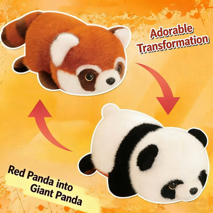 Flip Reversible Panda Plush Toy - Giant Panda & Red Panda