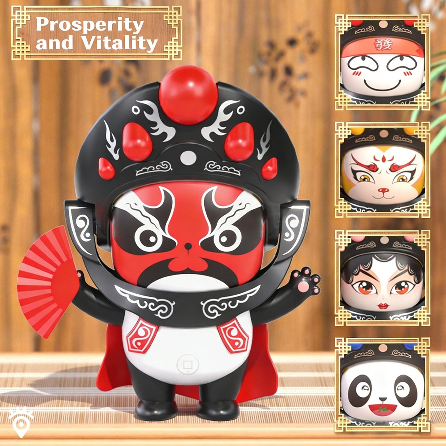 Panda Face-Changing Figurine - 5 Opera Faces