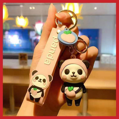 Panda Fish Silicone Keychain - Cute Bag Charm