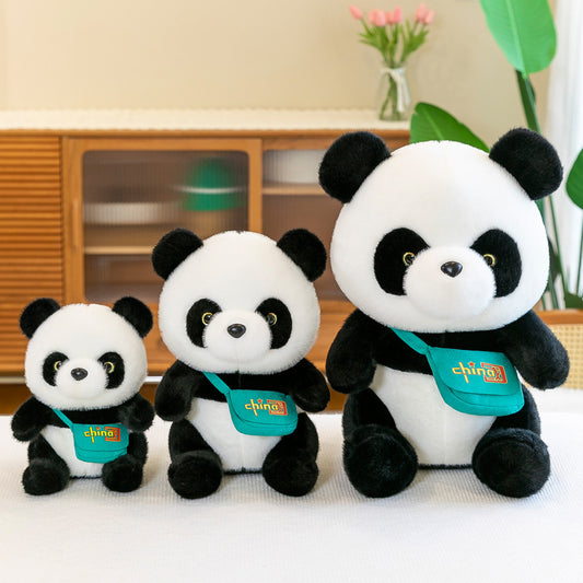 Oso Panda de Peluche con Bolso Bandolera 'China' - 3 Tamaños
