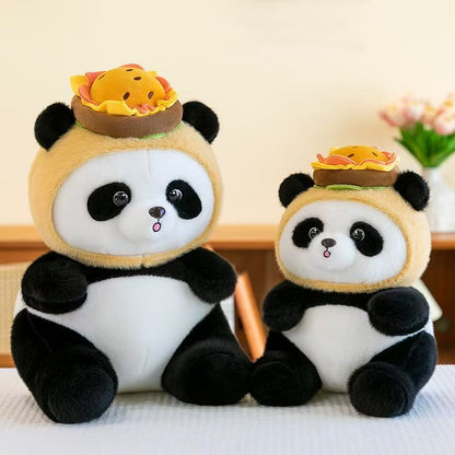 Burger Panda Plush Toy - Cute Stuffed Animal 