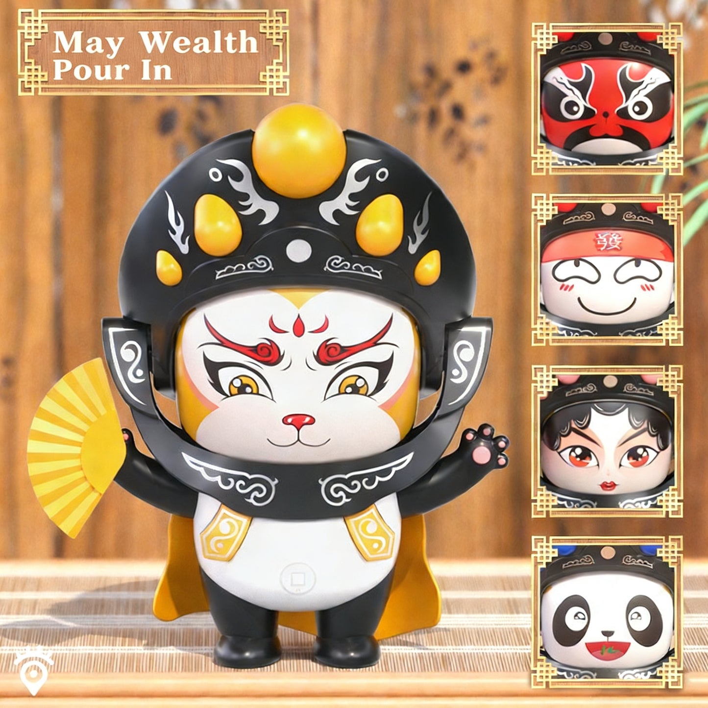 Panda Face-Changing Figurine - 5 Opera Faces