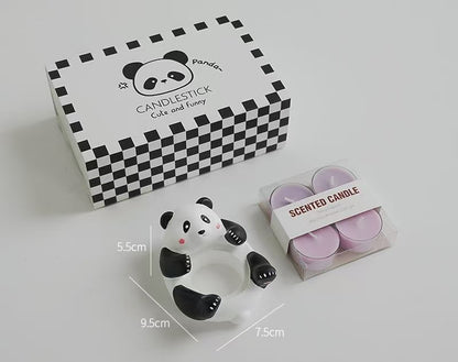 Panda Candle Holder with Scented Candle
