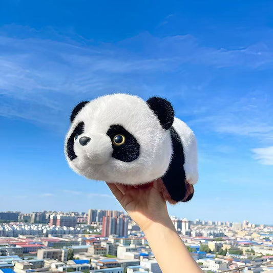 Peluche reversible de panda: panda gigante y panda rojo