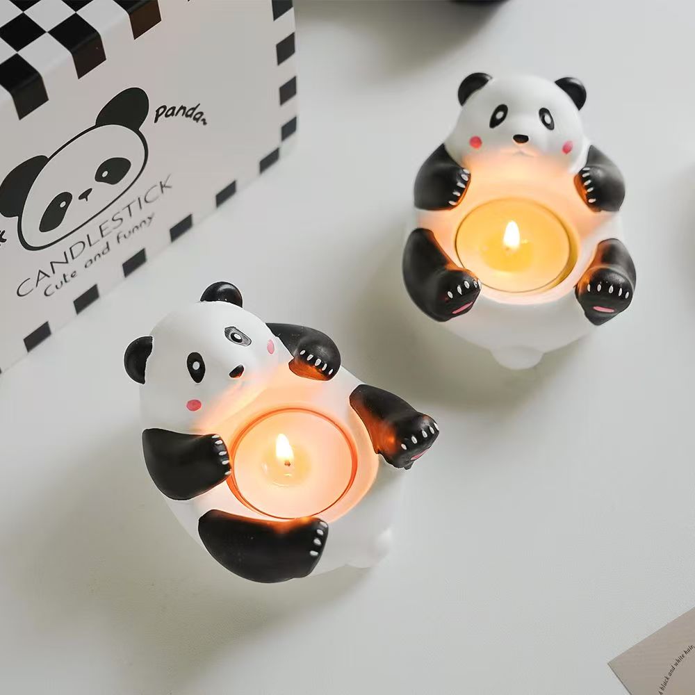 Panda Candle Holder with Scented Candle