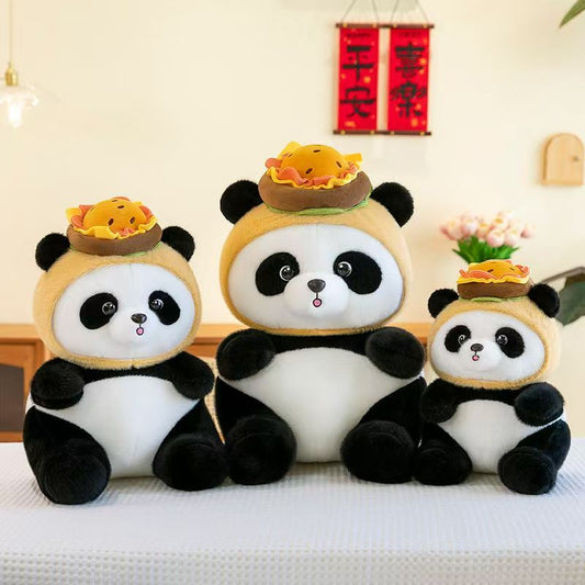 Burger Panda Plush Toy - Cute Stuffed Animal 