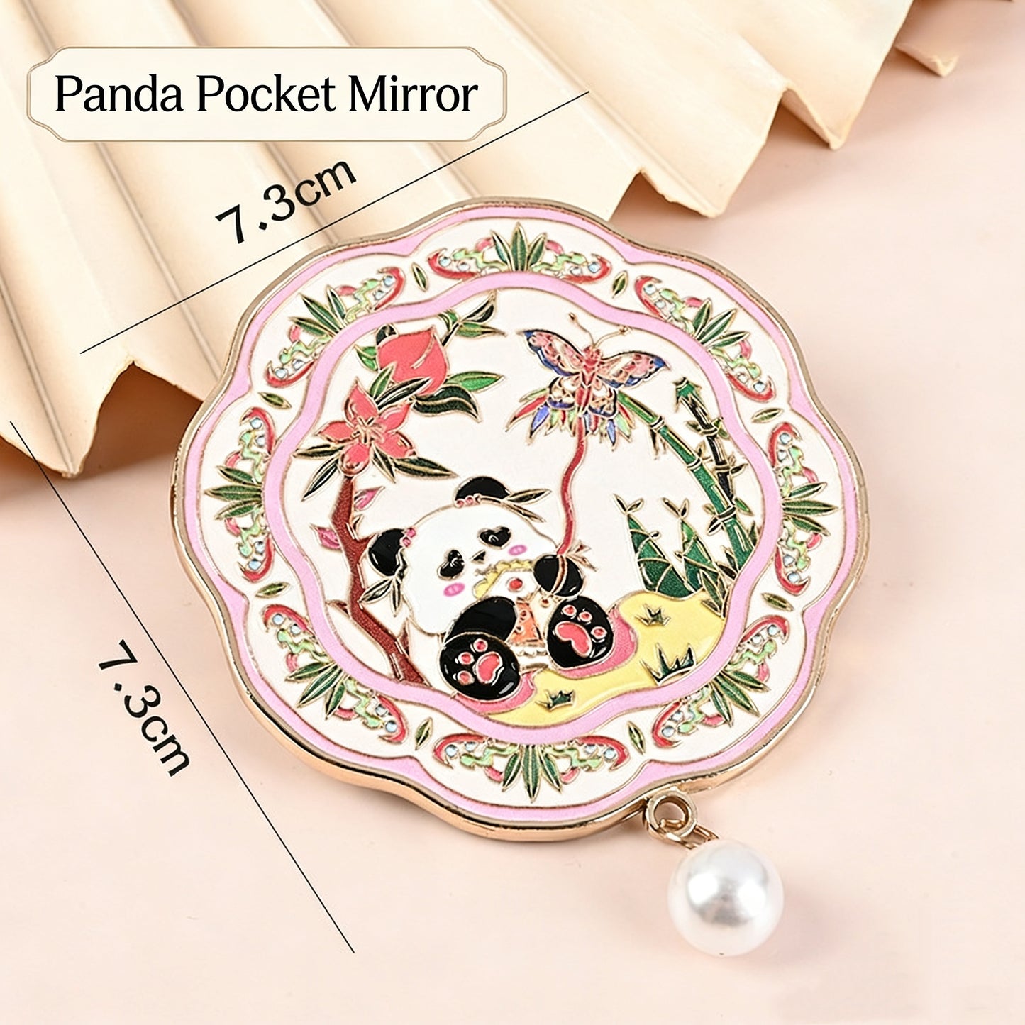 Panda Handheld & Pocket Mirror with Tassel - 10 Styles