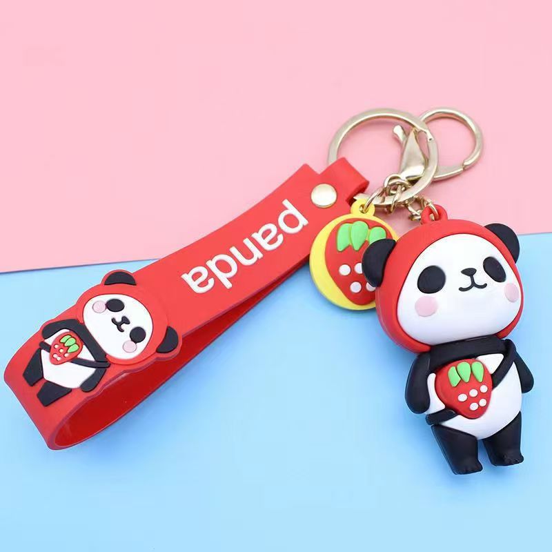 Panda Fish Silicone Keychain - Cute Bag Charm