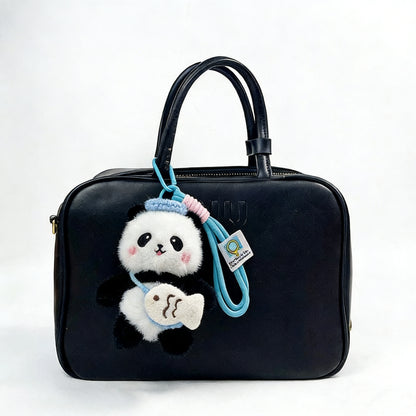 Panda Plush Bag Charm - Cute Backpack Accessory
