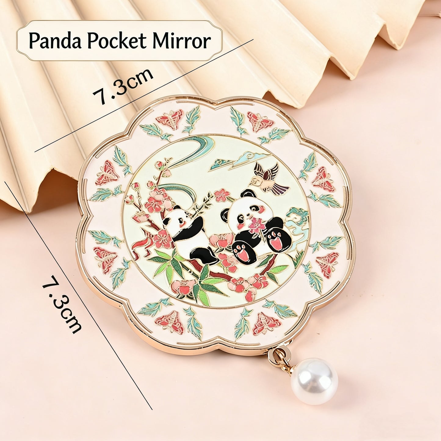 Panda Handheld & Pocket Mirror with Tassel - 10 Styles